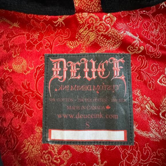 Deuce Dussault Custom Ink Tattoo Embroidery Skull Full Zip Hoodie Small RARE EUC - Picture 5 of 9